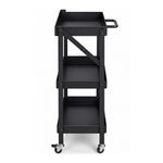 Load image into Gallery viewer, Onyx Three-Tier Black Utility Trolley