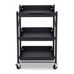 Load image into Gallery viewer, Onyx Three-Tier Black Utility Trolley