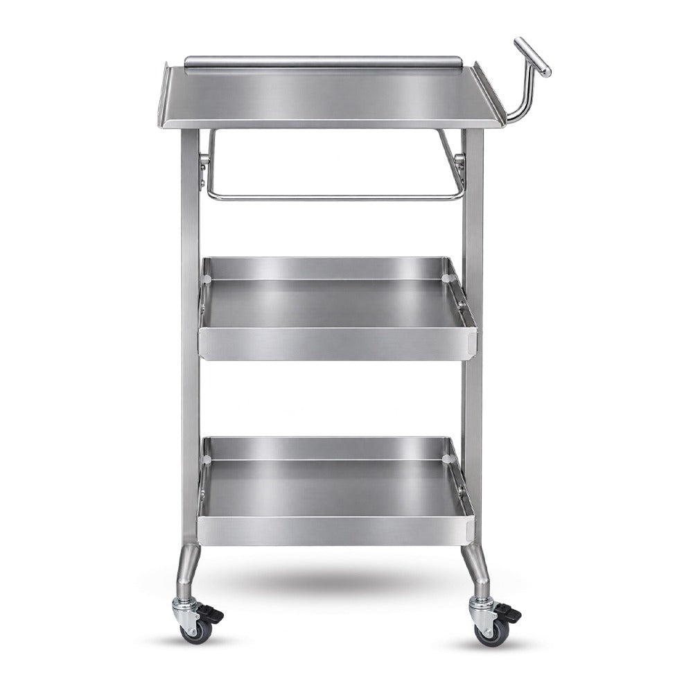 Sterling Three-Tier Stainless Steel Salon Trolley