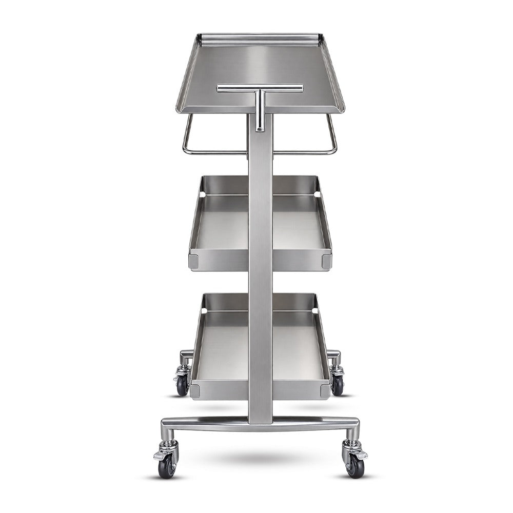 Sterling Three-Tier Stainless Steel Salon Trolley