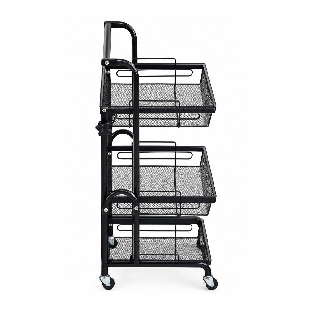 . GridPro Three-Tier Mesh Salon Trolley