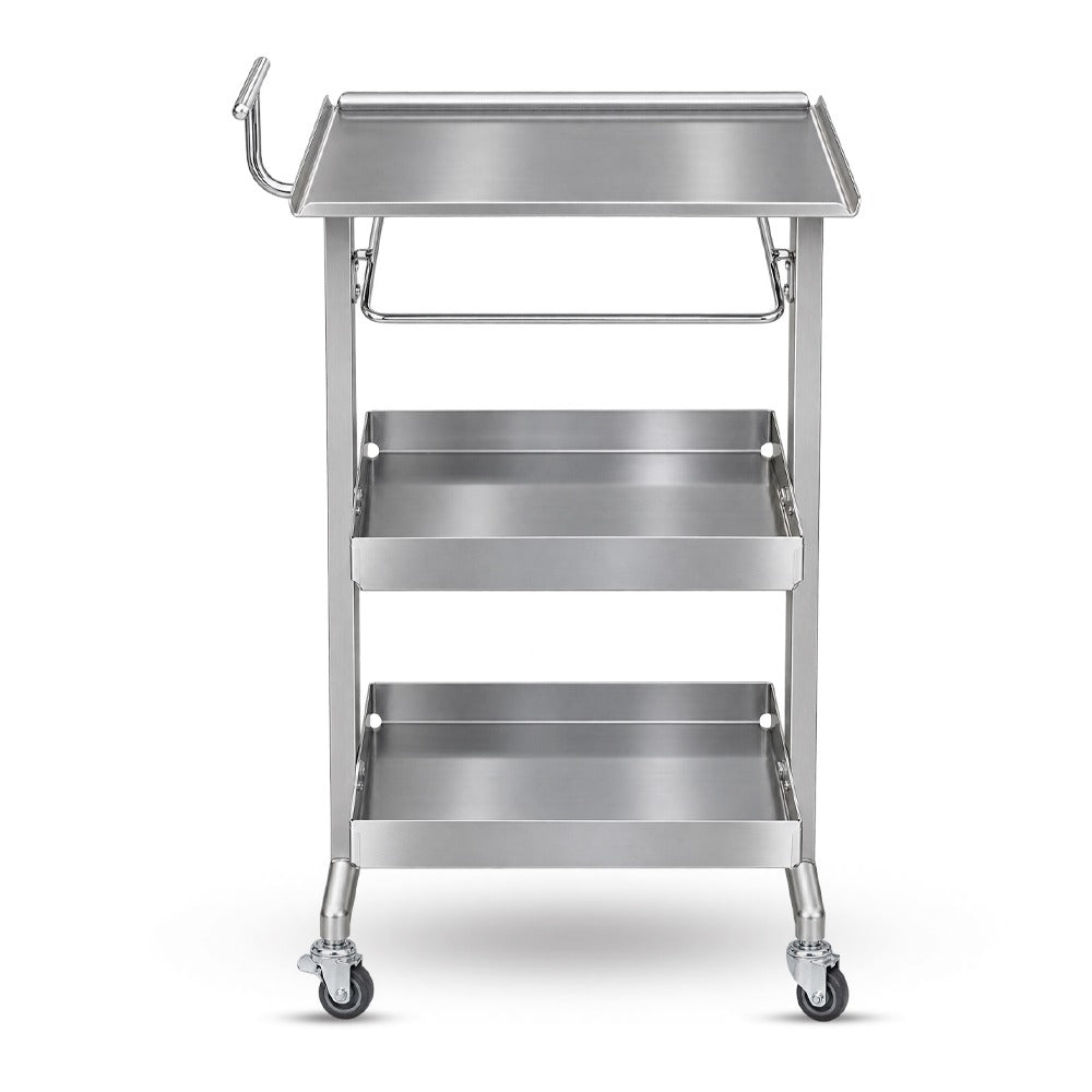 Sterling Three-Tier Stainless Steel Salon Trolley