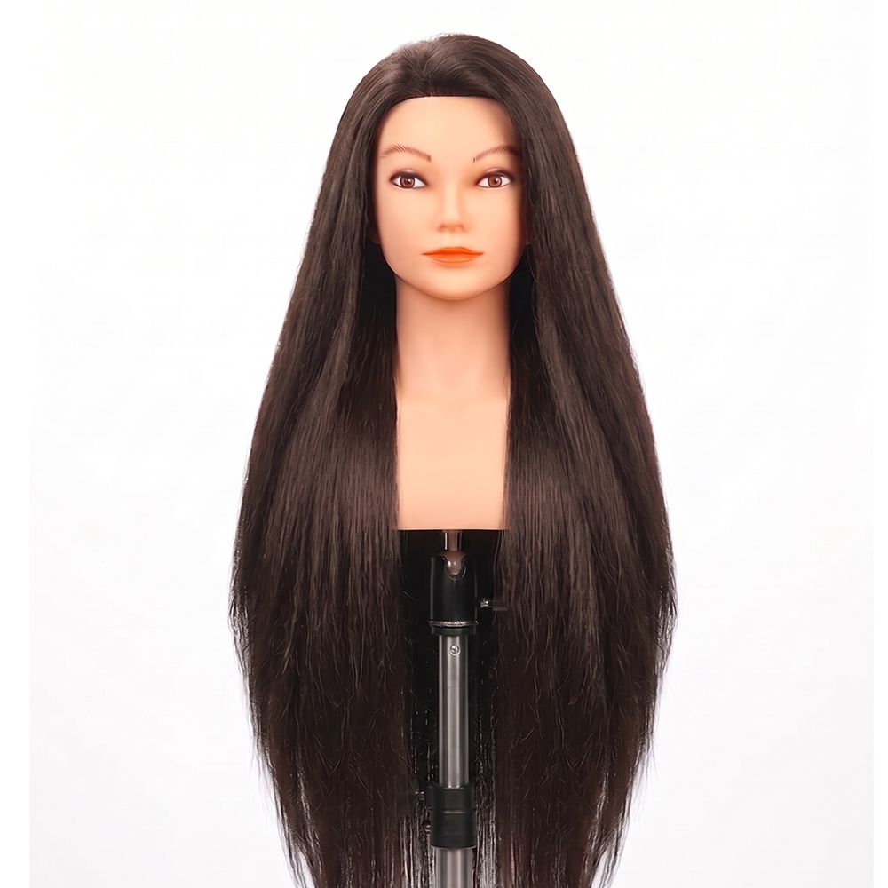 Salon Designers Professional Fibre Hair Training Dummy Head with Table Stand 24" inches