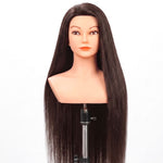 Load image into Gallery viewer, Salon Designers Professional Fibre Hair Training Dummy Head with Table Stand 24" inches