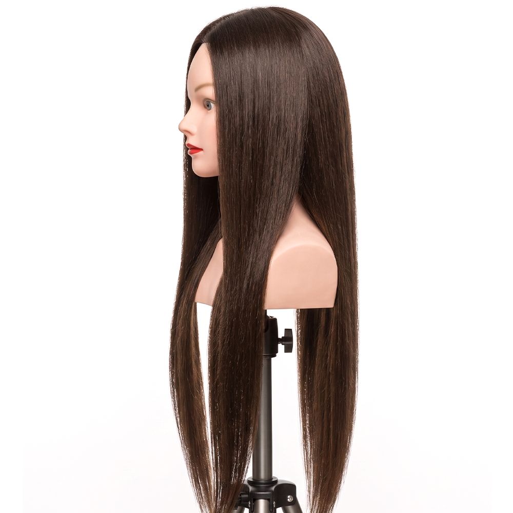 Salon Designers Professional Fibre Hair Training Dummy Head with Table Stand 24" inches