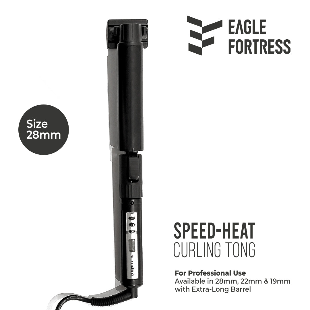 Eagle Fortress Speed Heat Hair Curler/Tong with Aluminium Barrel 28mm