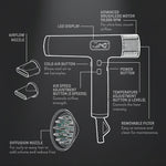 Load image into Gallery viewer, T-Shape Brushless Hair Dryer – High-Speed Ionic Professional Hair Dryer
