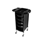 Load image into Gallery viewer, Professional 5-Drawer Salon Trolley with Fold-Out Side Tray