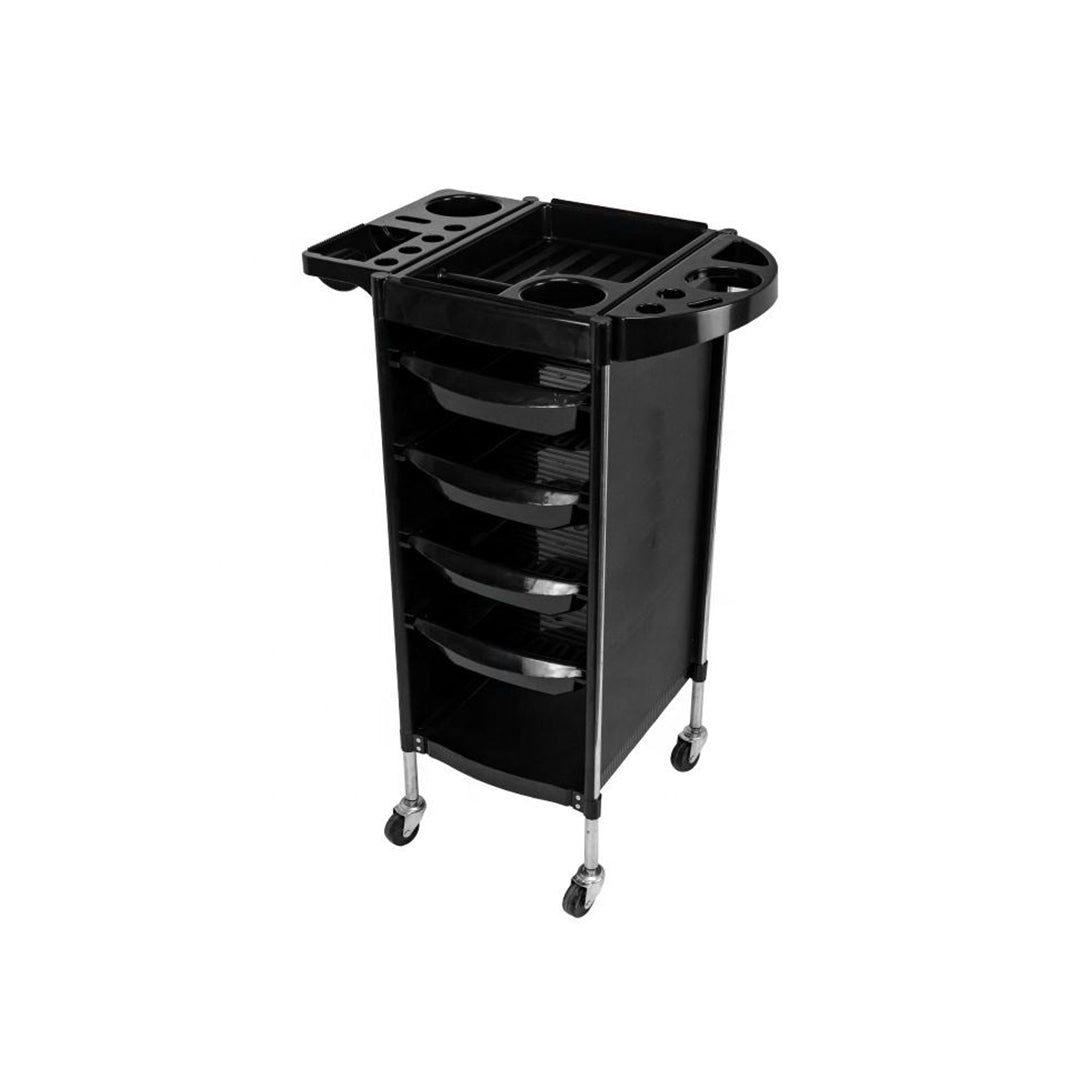 Professional 5-Drawer Salon Trolley with Fold-Out Side Tray