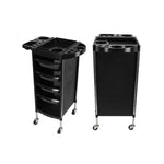 Load image into Gallery viewer, Professional 5-Drawer Salon Trolley with Fold-Out Side Tray